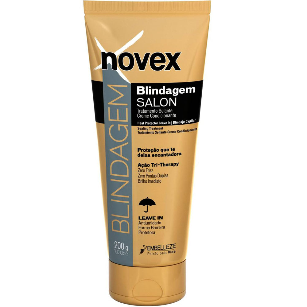 NOVEX front packaging showing 7 oz bottle with sleek protection benefits