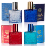 NovoGlow four mini bottles boxed front view showing gift-ready presentation and choice