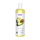 NOW avocado oil front bottle shows packaging and clear UV-protectant bottle benefit