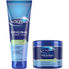 Noxzema jar front view showing product and classic branding, clear cleansing benefit
