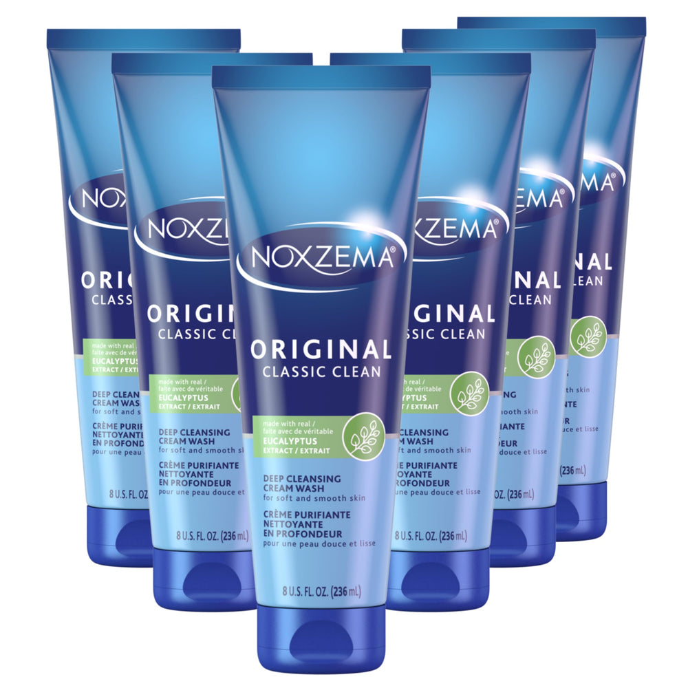 Noxzema front packaging showing product and brand for trusted cleansing
