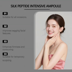 NTYNLe silk-peptide serum texture close-up, demonstrates lightweight absorption