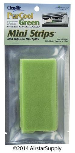 Nu-Calgon PurCool Green strip front view showing compact packaging and easy placement benefit