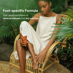 Nu Skin before and after heels comparison showing smoother skin benefit
