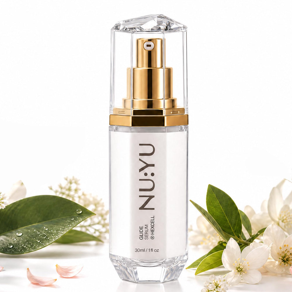 Generic Nu Yu front bottle shows product and hydration benefit