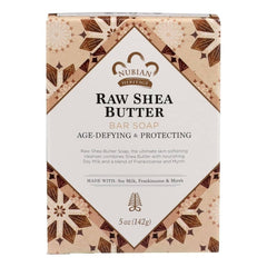 Nubian Heritage close-up of soap texture highlighting creamy moisturizing feel