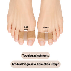 NUGRXIS toe spacers worn on toes demonstrating secure fit during movement