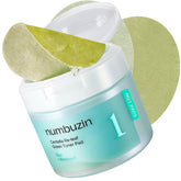 numbuzin tub front view showing packaging and 70 pads, highlights convenience