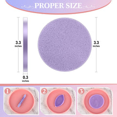 Nuogo expanded sponge top view demonstrating soft round cleansing surface