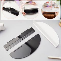Nuogo holder in use during braiding demonstrates hands-free styling benefit