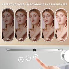 NUSVAN detachable 10X magnifying mirror clipped in place for precise makeup detailing