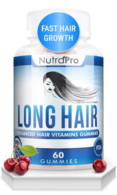NutraPro bottle front view showing gummies and branding, highlights ease of use