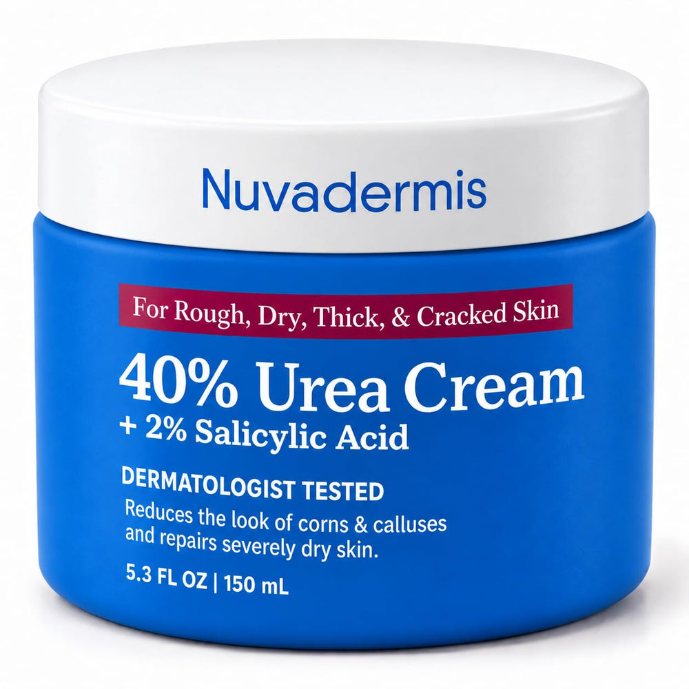 NUVADERMIS front packaging showing 5.3 oz tube and clear product benefits
