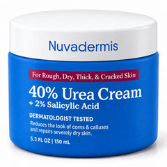 NUVADERMIS front packaging showing 5.3 oz tube and clear product benefits
