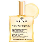 NUXE bottle front view showing elegant product and nourishing benefits