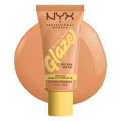 NYX PROFESSIONAL MAKEUP front packaging showing sleek bottle and shade, highlights quick protection