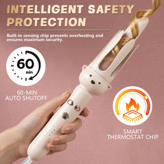 O-CONN PretiHom tourmaline ceramic barrel close-up for even heat and shine