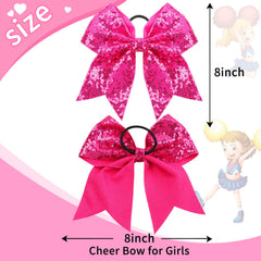 OAOLEER bow worn in a high ponytail demonstrating secure, show-ready sparkle