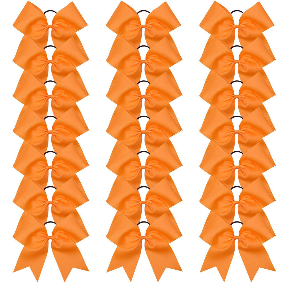 OAOLEER front packaging showing 21 orange cheer bows, easy team matching