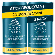 oars + alps front packaging showing two sticks and California Coast scent benefit clear application