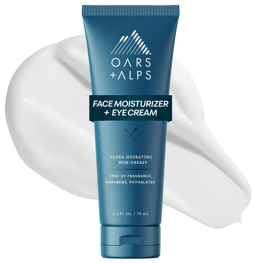 Oars + Alps front packaging showing bottle and clear product benefit