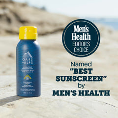 Oars + Alps mist on skin showing lightweight non‑greasy finish for quick absorption