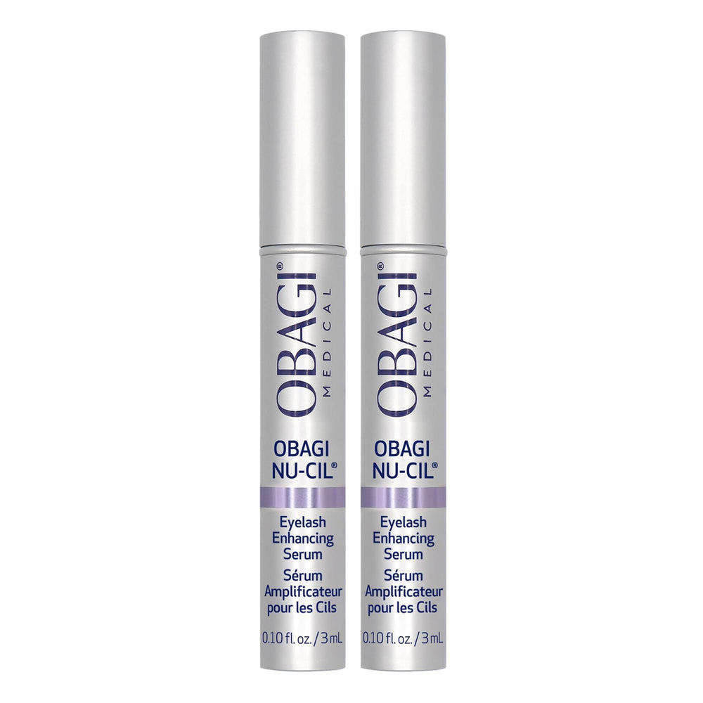 Obagi Nu-Cil front packaging showing product name and twin pack benefit