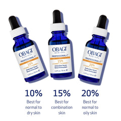 Obagi bottle label closeup shows formulation information and trust