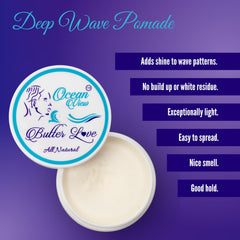 Ocean View Deep Waves Pomade 4 oz in hand for size comparison and easy portability