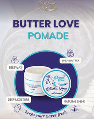 Ocean View Deep Waves Pomade with shea and beeswax ingredients highlighting natural conditioning