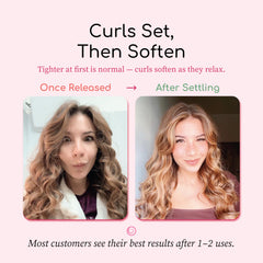 Octocurl halo wrap in use demonstrating even 360° curl placement benefit