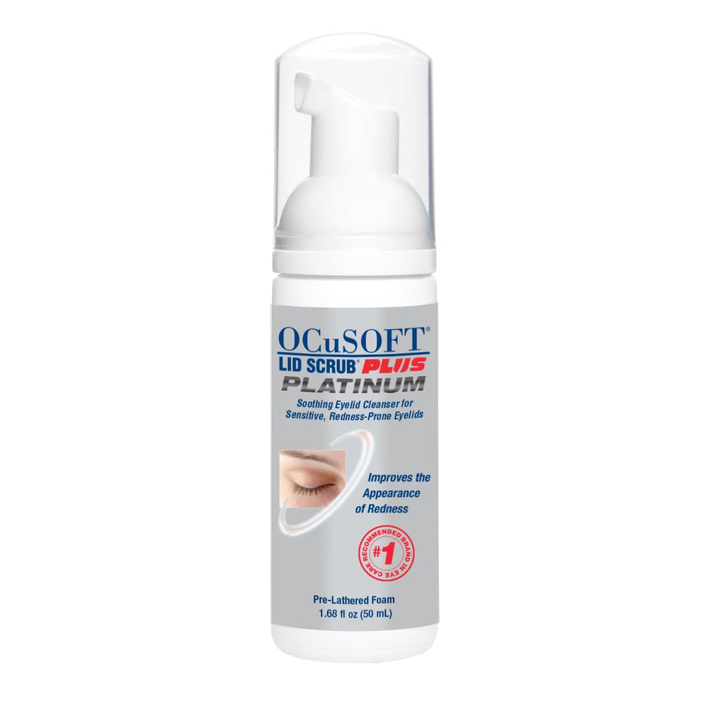 OCuSOFT 50 mL foam pump front view showing compact travel-friendly bottle