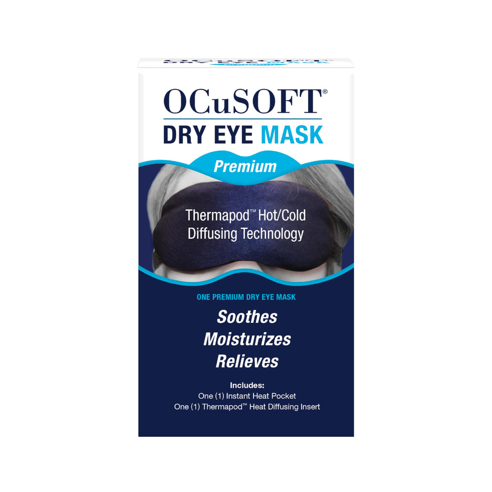 OCuSOFT dry eye mask front view showing compact design and ease