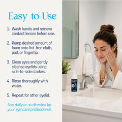 OCuSOFT bottle in shower environment illustrating convenient in-shower use