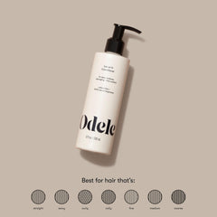 Odele conditioner texture close-up highlighting lightweight, hydrating consistency