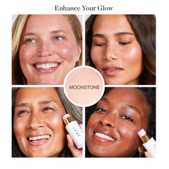 Finger blending Ogee Moonstone to demonstrate smooth application and easy diffusion