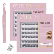 O'HELEN front packaging showing 72 self adhesive clusters and compact tray benefit convenience