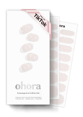 ohora front packaging showing N Polka Blanc and included tools for easy at-home salon results