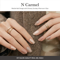 ohora laid-out nail strips displaying size variety and design options