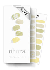 ohora N Olivia front packaging showing green patterned set and tools benefits quick application