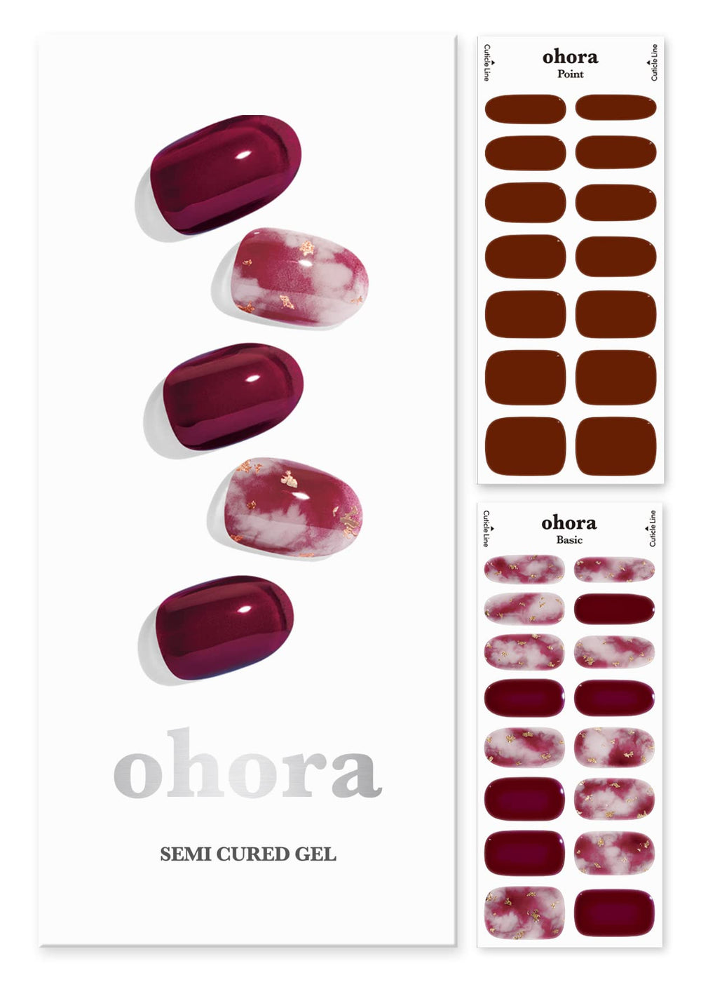 ohora front packaging showing red ombre strips for quick salon results