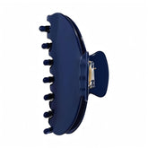 OideGuiing front view of dark blue claw clip showing shape and color benefit: secure hold