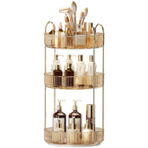 Oifecsie front view of rotating organizer showing neat storage and quick access