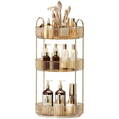 Oifecsie front view of rotating organizer showing neat storage and quick access