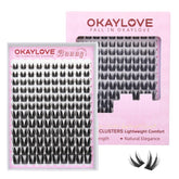 OKAYLOVE front packaging showing 120pcs Bunny manga clusters and benefits