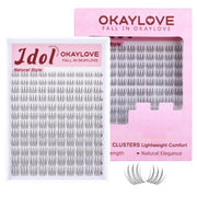 OKAYLOVE front packaging showing 120 clear-band cluster set and benefits