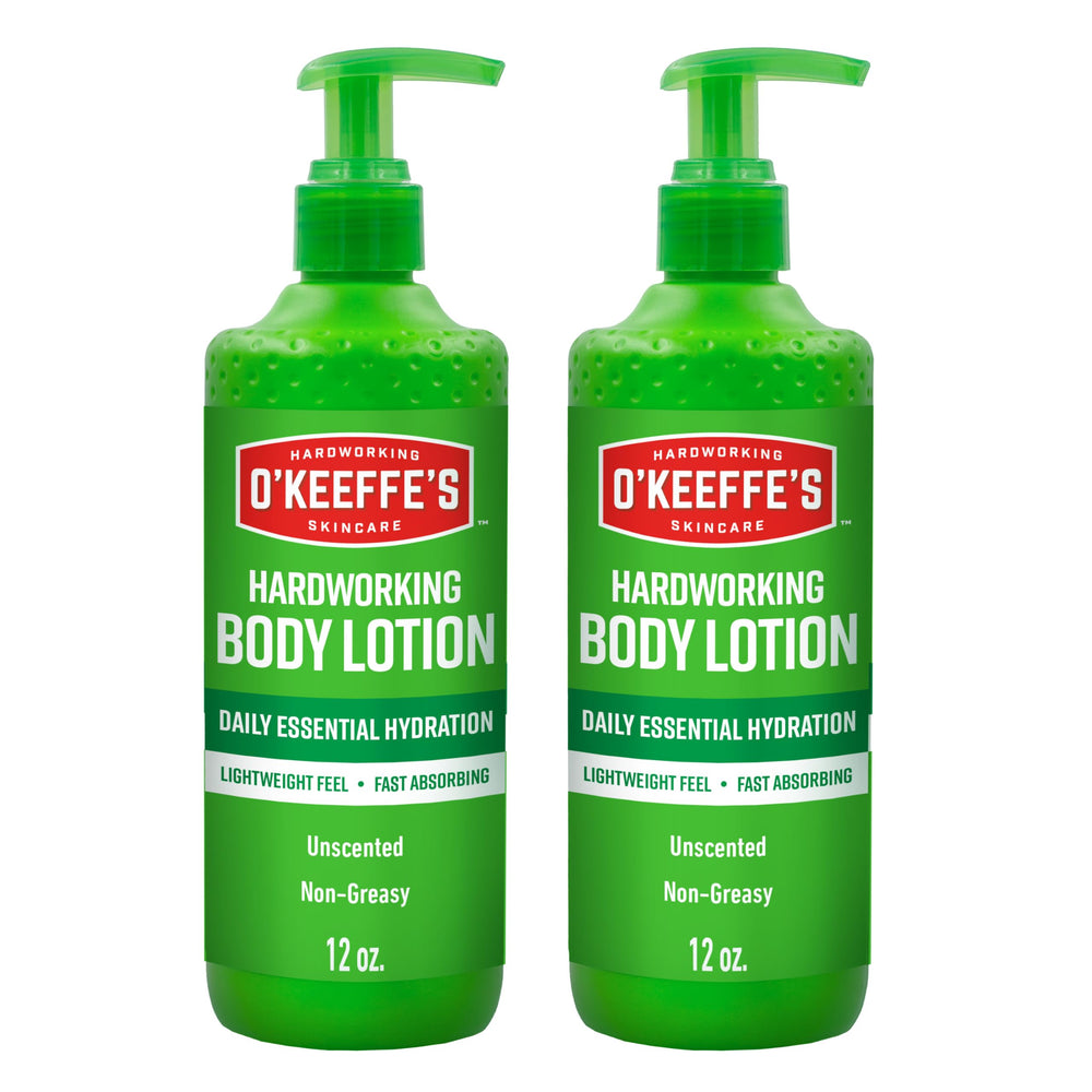 O'Keeffe's front packaging 2-pack showing value and unscented benefit