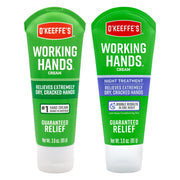 O'Keeffe's front packaging showing two 3 oz tubes and clear labels