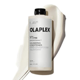 Olaplex N°.5FINE front bottle showing packaging and lightweight benefit