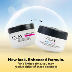 Olay close-up cream texture highlighting lightweight, non-greasy feel